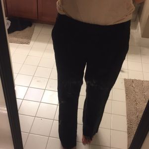 J. Crew black linen work pants